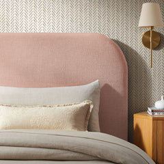 Keynote Blush Twin Size Upholstered Fabric Headboard - Ornate Home