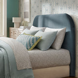 Keynote Cadet Blue Queen Size Stain-Resistant Performance Velvet Headboard