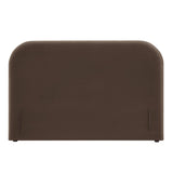 Keynote Chocolate Brown Full Size Stain-Resistant Performance Velvet Headboard