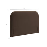 Keynote Chocolate Brown King Size Stain-Resistant Performance Velvet Headboard - Ornate Home