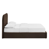 Keynote Chocolate Brown Queen Performance Velvet Storage Platform Bed Frame - Ornate Home