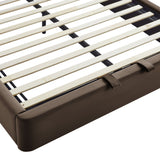 Keynote Chocolate Brown Queen Performance Velvet Storage Platform Bed Frame - Ornate Home