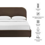 Keynote Chocolate Brown Queen Performance Velvet Storage Platform Bed Frame - Ornate Home