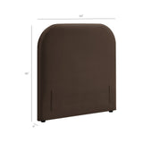 Keynote Chocolate Brown Twin Stain-Resistant Performance Velvet Headboard - Ornate Home