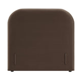 Keynote Chocolate Brown Twin Stain-Resistant Performance Velvet Headboard - Ornate Home