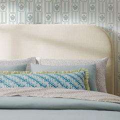 Keynote Ecru Queen Size Upholstered Fabric Headboard - Ornate Home