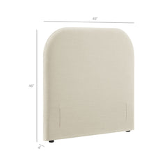 Keynote Ecru Twin Size Upholstered Fabric Headboard - Ornate Home