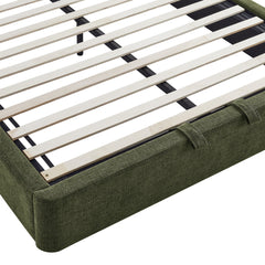 Keynote Foliage Full Fabric Upholstered Storage Platform Bed Frame - Ornate Home
