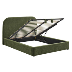 Keynote Foliage King Fabric Upholstered Storage Platform Bed Frame - Ornate Home
