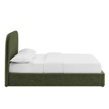 Keynote Foliage Queen Fabric Upholstered Storage Platform Bed Frame - Ornate Home