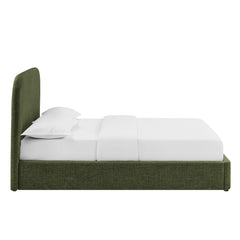 Keynote Foliage Queen Fabric Upholstered Storage Platform Bed Frame - Ornate Home