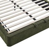 Keynote Foliage Queen Fabric Upholstered Storage Platform Bed Frame - Ornate Home