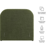 Keynote Foliage Twin Size Upholstered Fabric Headboard - Ornate Home