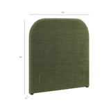 Keynote Foliage Twin Size Upholstered Fabric Headboard - Ornate Home