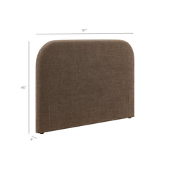 Keynote Mocha King Size Upholstered Fabric Headboard - Ornate Home