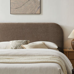 Keynote Mocha Queen Fabric Upholstered Storage Platform Bed Frame - Ornate Home