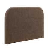 Keynote Mocha Queen Size Upholstered Fabric Headboard