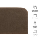 Keynote Mocha Queen Size Upholstered Fabric Headboard