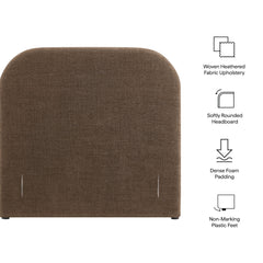 Keynote Mocha Twin Size Upholstered Fabric Headboard - Ornate Home
