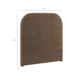 Keynote Mocha Twin Size Upholstered Fabric Headboard - Ornate Home