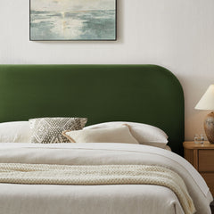 Keynote Moss Green Full Performance Velvet Storage Platform Bed Frame - Ornate Home