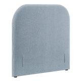 Keynote Sky Blue Twin Size Upholstered Fabric Headboard