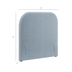 Keynote Sky Blue Twin Size Upholstered Fabric Headboard - Ornate Home