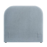 Keynote Sky Blue Twin Size Upholstered Fabric Headboard