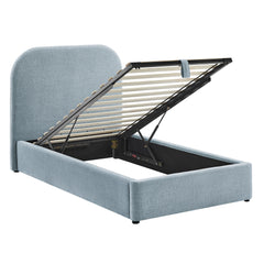 Keynote Sky Twin Fabric Upholstered Storage Platform Bed Frame - Ornate Home