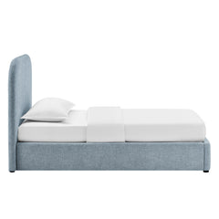 Keynote Sky Twin Fabric Upholstered Storage Platform Bed Frame - Ornate Home