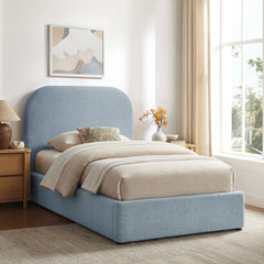 Keynote Sky Twin Fabric Upholstered Storage Platform Bed Frame - Ornate Home