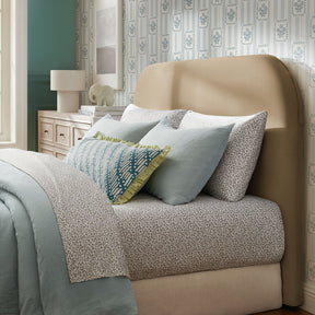 Keynote Taupe King Size Stain-Resistant Performance Velvet Headboard