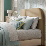 Keynote Taupe Queen Size Stain-Resistant Performance Velvet Headboard - Ornate Home