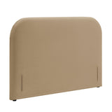 Keynote Taupe Queen Size Stain-Resistant Performance Velvet Headboard - Ornate Home