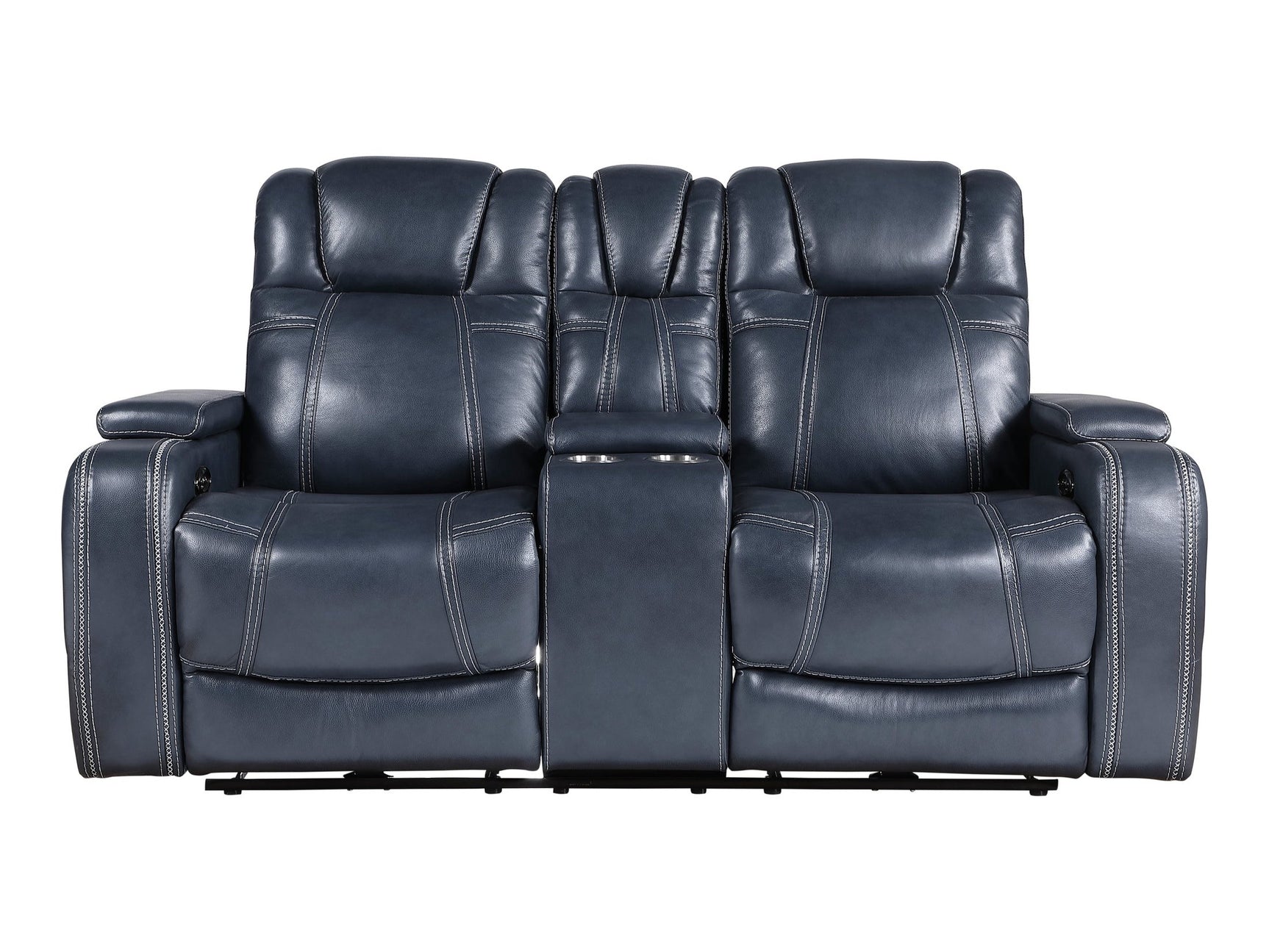 Keziah Blue Power Double Reclining Loveseat - Ornate Home