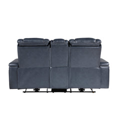 Keziah Blue Power Double Reclining Loveseat - Ornate Home