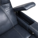 Keziah Blue Power Double Reclining Loveseat - Ornate Home