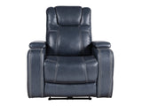 Keziah Blue Power Reclining Chair - Ornate Home