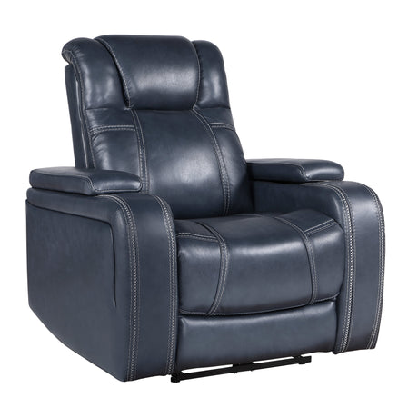 Keziah Blue Power Reclining Chair - Ornate Home