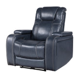 Keziah Blue Power Reclining Chair - Ornate Home