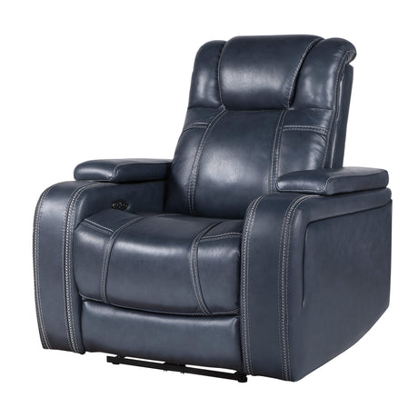 Keziah Blue Power Reclining Chair - Ornate Home