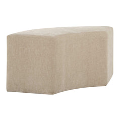 Khai Brown Rounded Plush Dining Bench - Ornate Home