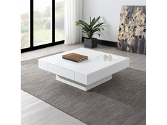 Khaim White High Gloss Coffee Table - Ornate Home