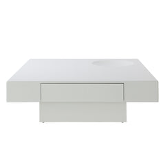 Khaim White High Gloss Coffee Table - Ornate Home