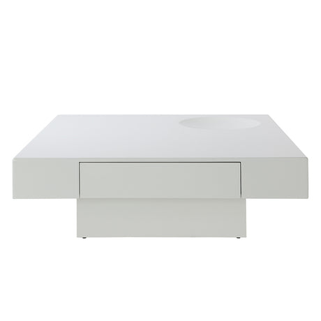 Khaim White High Gloss Coffee Table - Ornate Home