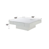 Khaim White High Gloss Coffee Table - Ornate Home