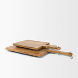 Khana Natural Solid Wood Square Serving Boards - Ornate Home