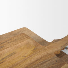 Khana Natural Solid Wood Square Serving Boards - Ornate Home