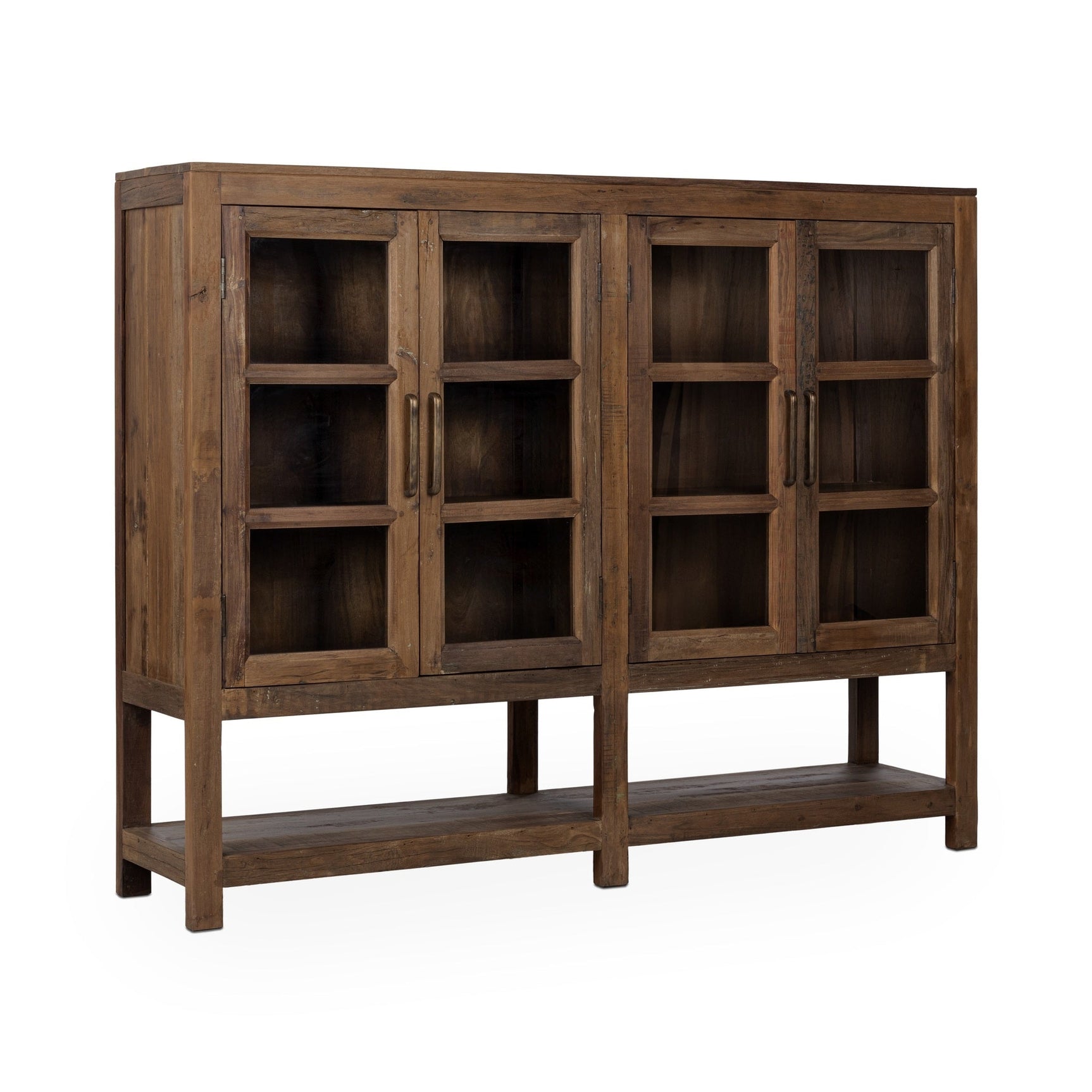 Kharga Natural 4 Door Display Cabinet - Ornate Home