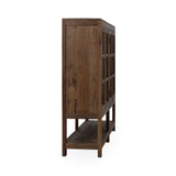 Kharga Natural 4 Door Display Cabinet - Ornate Home